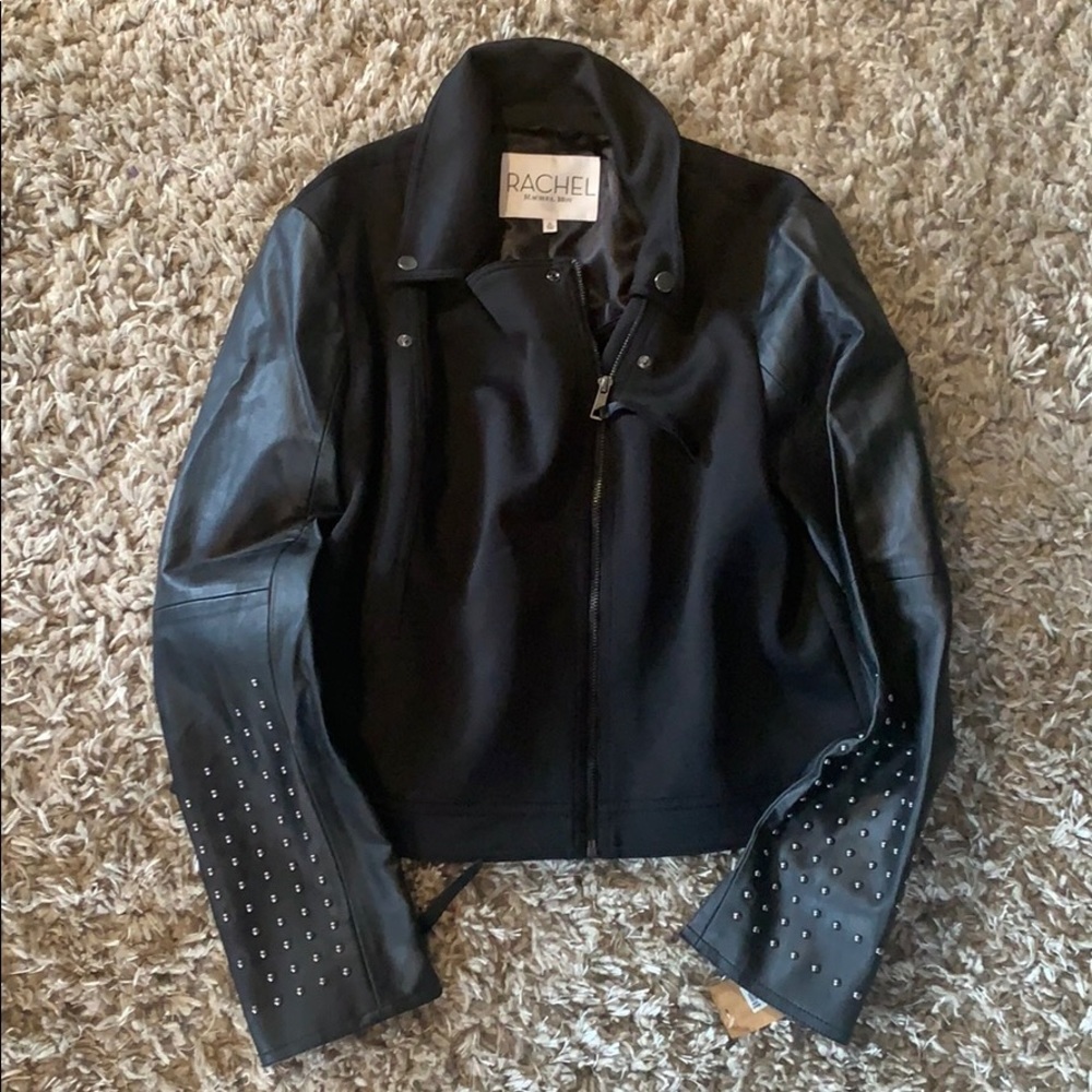 NWT Faux leather sleeve Rachel Roy jacket s XL